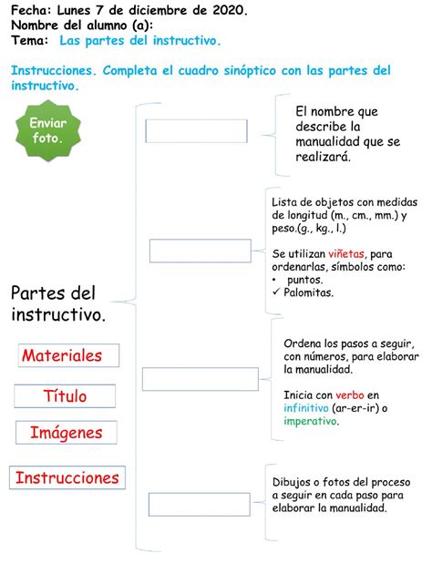 Ejercicio De Partes Del Instructivo