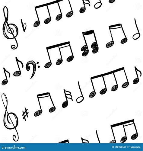 Music Notes Doodle Stock Vector Illustration Of Bedsheets 146900659