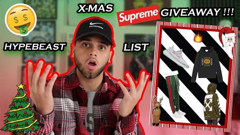 Hypebeaststreetwear Christmas List Giveaway Youtube