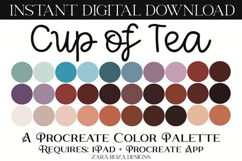 Coffee Shop Procreate Color Palette A Calm Cafe Aesthetic Ph