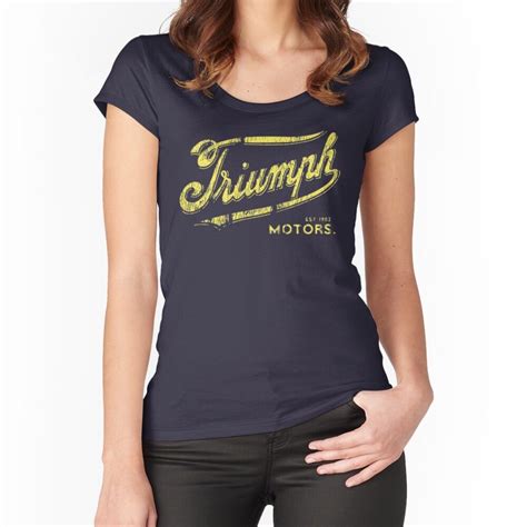 Triumph Vintage Logo Womens Fitted Scoop T Shirt By Vallen77 In 2021