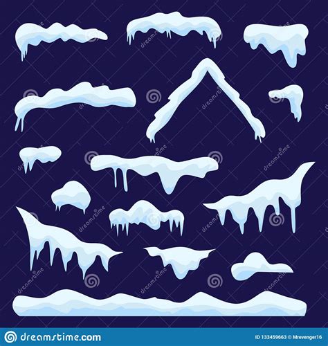 Snow And Ice Set Stock Illustration Illustration Of Element 133459663