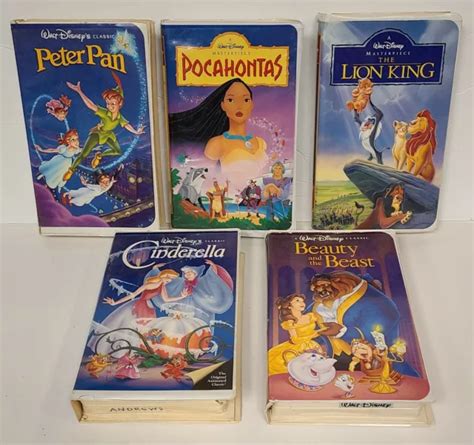 Lot Of Walt Disney Vhs Cinderella Beauty Lion King Peter Pan Pocahontas Picclick