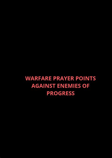 Prayer Against Enemy Of Progress Prayers Deliverance Prayers