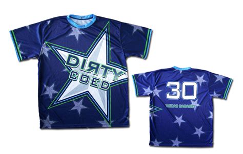Sample Custom Dye Sub Shirt W Large Dirty Coed Star Dirty Sports Wear