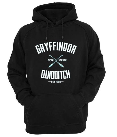 Gryffindor Quidditch Harry Potter Black Hoodie