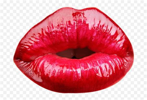 Emoji Kiss Labios Beso Boca Mouth Kissing Lips Transparent Red Lips