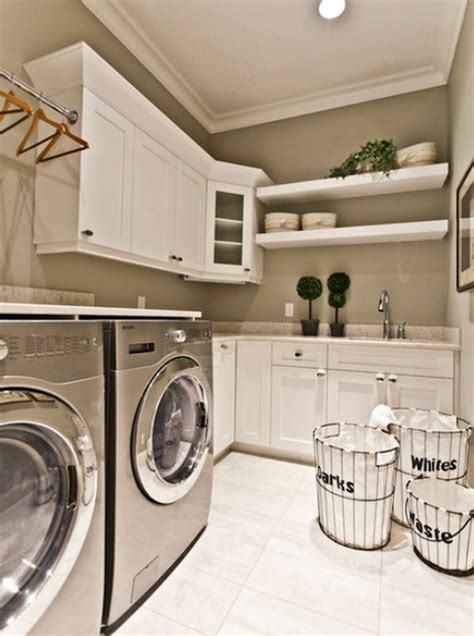 When thinking of small laundry room decor ideas, the walls and ceilings are your best friends. Five Great Ideas For A Revamped Laundry Room