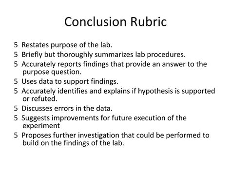 Ppt Write A Conclusion For A Formal Lab Report Powerpoint