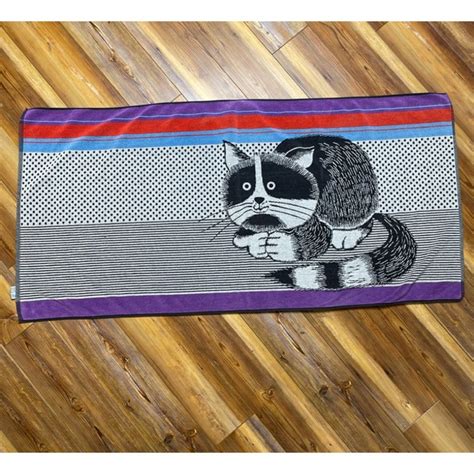 Cecil Saydah Bath Vintage 7s Racoon Beach Towel By Cecil Saydah