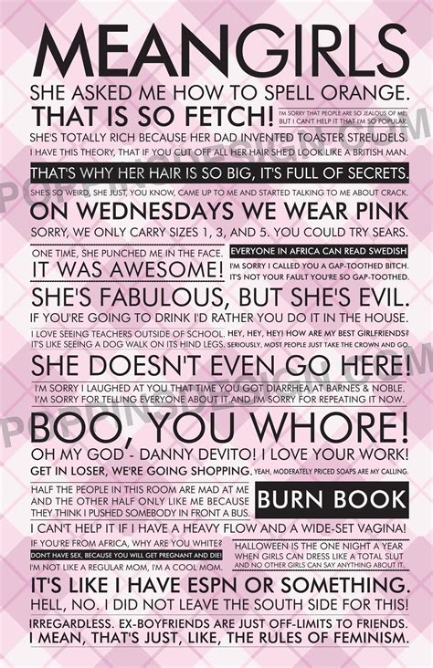 Mean Girls Mean Girl Quotes Quote Posters Girl Quotes