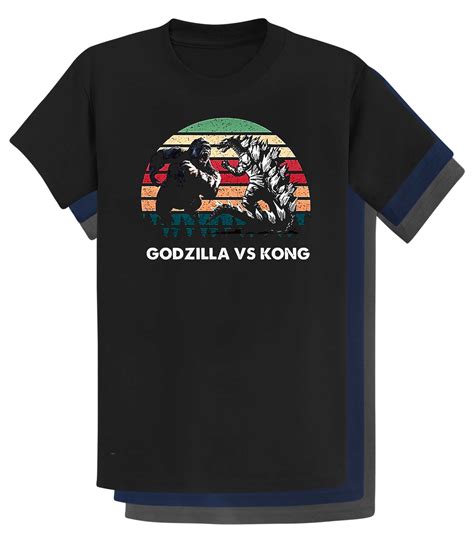 Godzilla Vs Kong T Shirt Kaiju Godzilla Retro Kong T Shirt Etsy