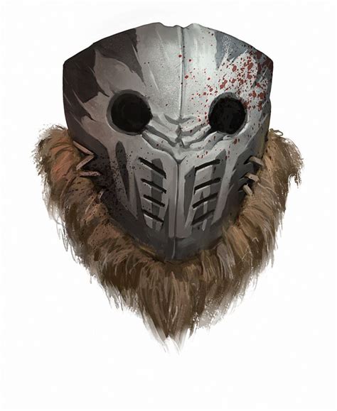 A Drawing Of A Mask With Fur On It