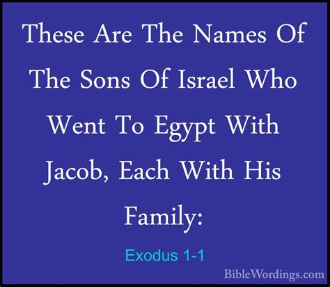 Exodus 1 Holy Bible English