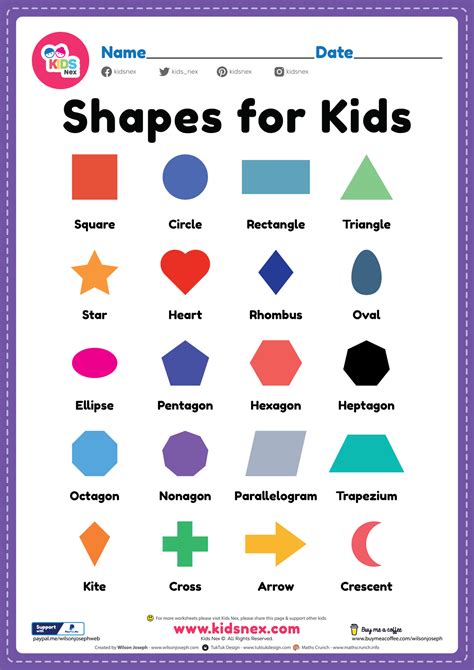 2d Shapes for Kids - Free Printable PDF for Preschool
