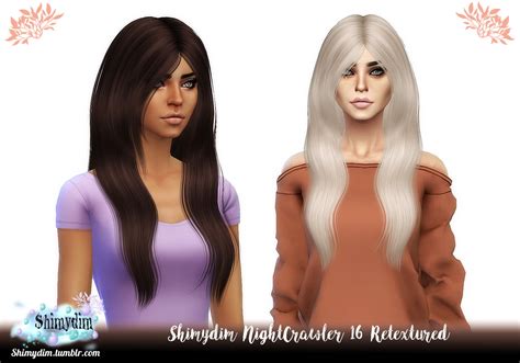Shimydim Nightcrawler`s 16 Hair Retextured Sims 4 Hairs