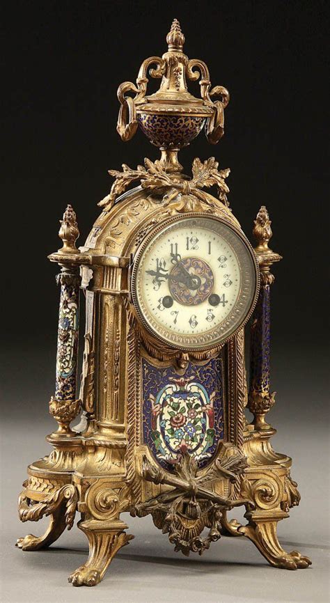 306 A French Ormolu And Enameled Mantle Clock Lot 306 Mantel Clocks