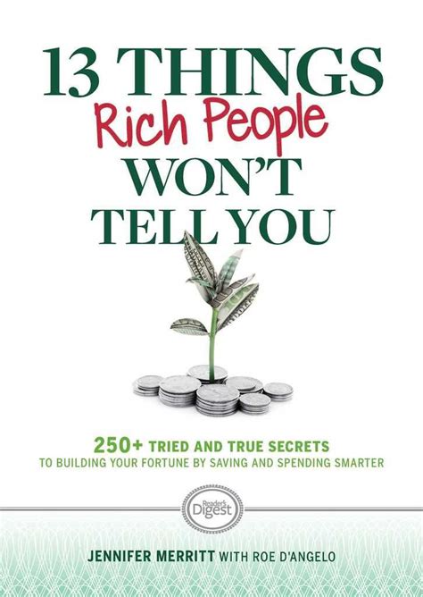 13 Things Rich People Won T Tell You By Jennifer Merritt Ebook Rich People Told You So Pdf