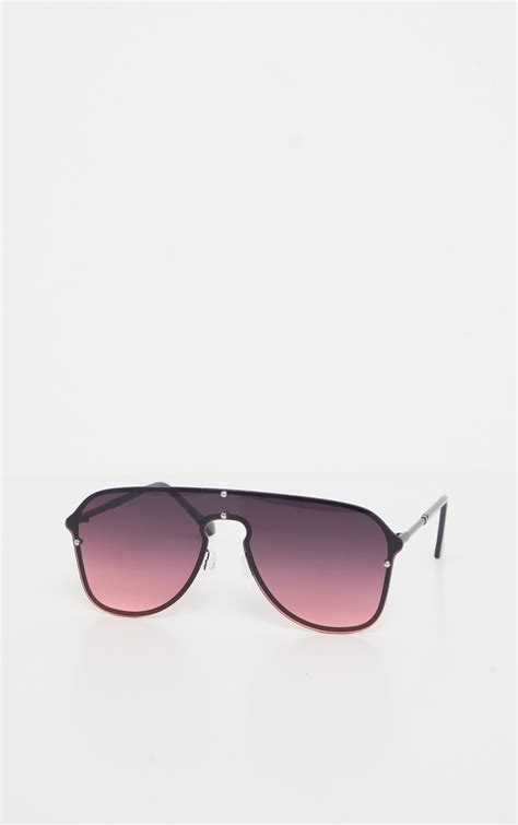 Purple Fade Lens Frameless Sunglasses Prettylittlething Il