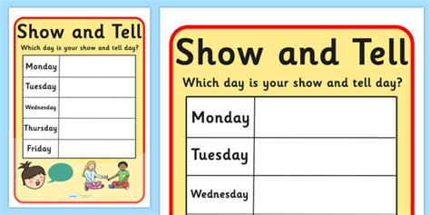 👉 Show And Tell Editable Display Poster