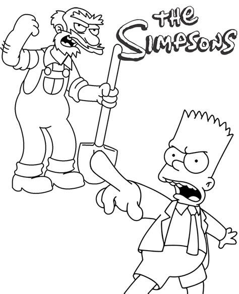 Simpsons Colouring Page Simpsons Drawings Cartoon Coloring Pages Bart