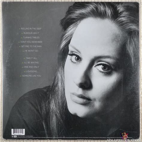 Adele ‎ 21 2011 Vinyl Lp Album Voluptuous Vinyl Records