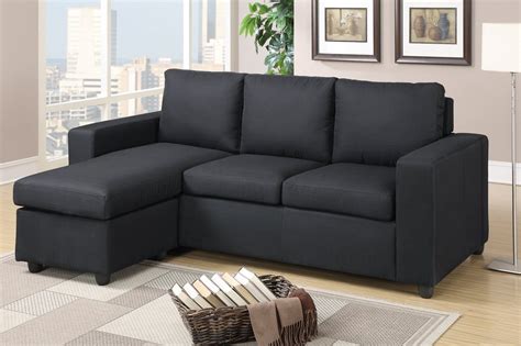 Cheap Black Sectional Sofa Home Furniture Design