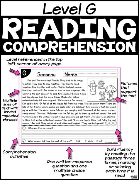 Level G Reading Comprehension Passages And Questions Set Two A