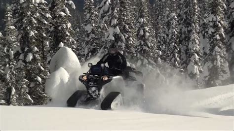 2011 Yamaha Grizzly 700 Fi Atv With Camoplast Track Set In Deep Snow