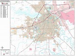 Shreveport Louisiana Zip Code Wall Map (Premium Style) by MarketMAPS