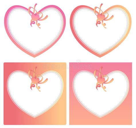 Heart Shape Cards Stock Vector Illustration Of Design 22153394
