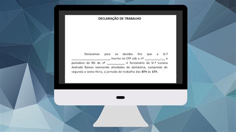 Declaração De Trabalho Dicas De Como Fazer E Modelos Prontos