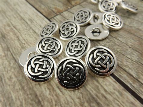 Celtic Knot Metal Buttons Tierracast 16mm Button Qty 4 To 8 Etsy