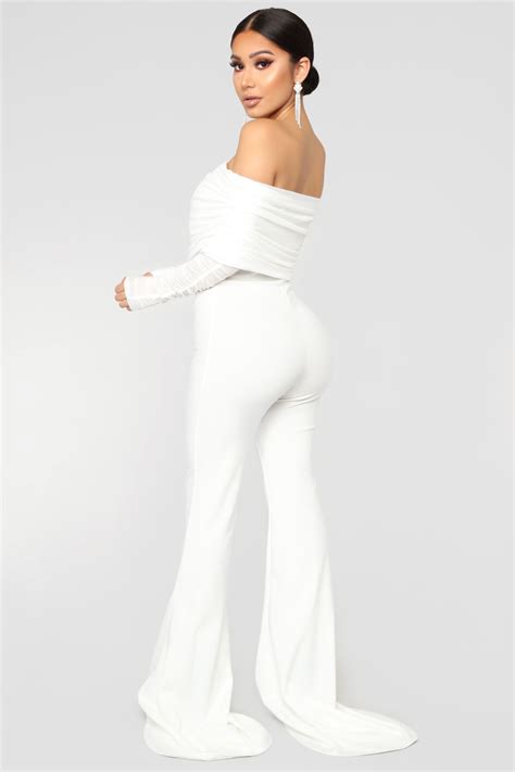 kendall ruched jumpsuit white jumpsuit fashion fashion jumpsuit