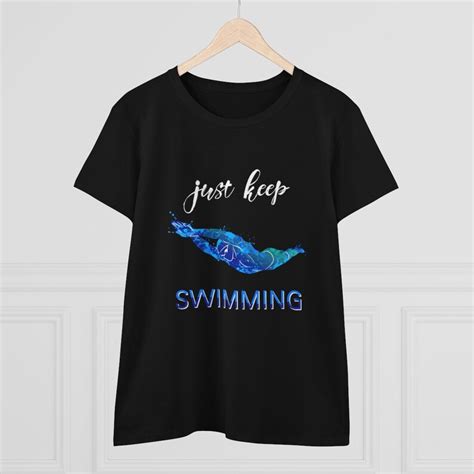 Just Keep Swimming T Shirt Swim Coach Shirt Usa Swimming Etsy