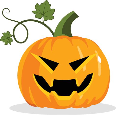 Halloween Pumpkin Vector Cartoon Illustration Halloween Scary Pumpkin With Smile