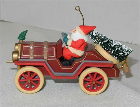 1995 Hallmark Christmas Tree Ornament Santa Claus Roadster Car 17th In