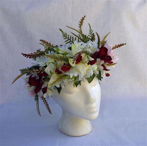 Tahitian Flower Crown Hei Upoo Tahiti French Polynesian Flower Crown