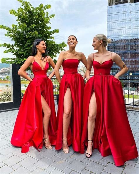 Simple Red Prom Dresses Ml10395 Moonlight In 2020 Senior Prom Dresses Dresses Red Prom Dress