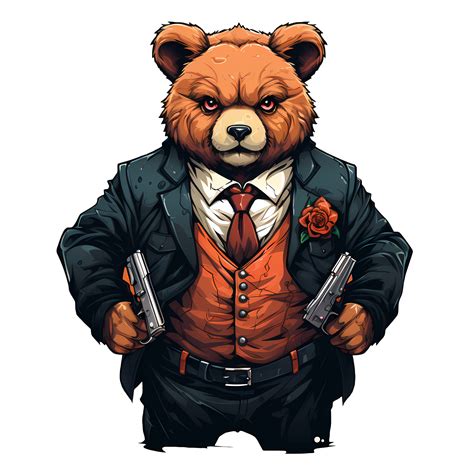 Gangster Bears Clipart Illustration Ai Generative 27236823 Png