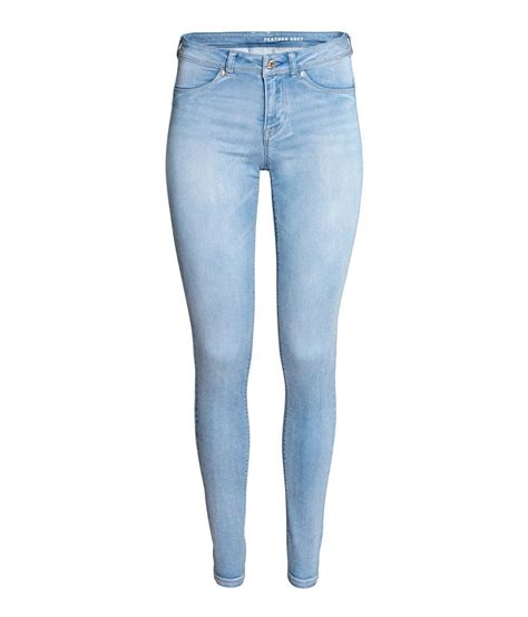 Handm Feather Soft Low Jeggings In Blue Lyst