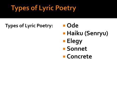 Ppt Forms Of Poetry Powerpoint Presentation Free Download Id2167433