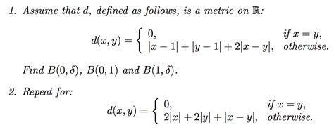 Solved How To Find An Open Ball For A Metric Space 9to5science