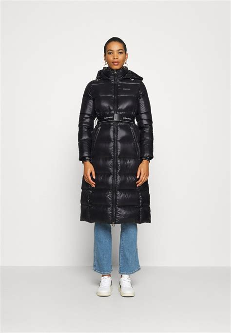 Calvin Klein Lofty Belted Maxi Coat Down Coat Black Zalandoie