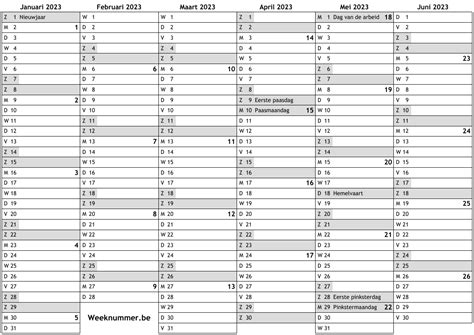 Kalender Voor 2023 Met Weeknummers En Feestdagen Nationale Feestdagen