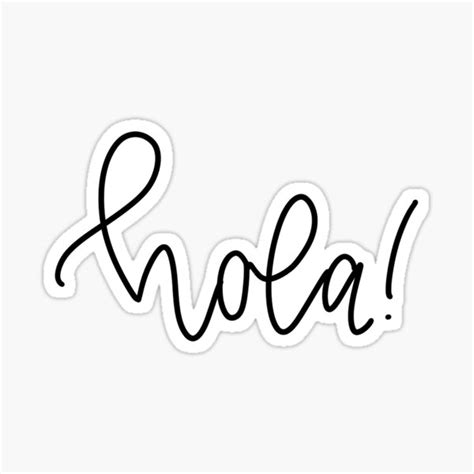 Hola Sticker By Emilyanne98 Redbubble