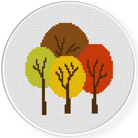 Wonderful Autumn Forest Cross Stitch Pattern Daily Cross Stitch