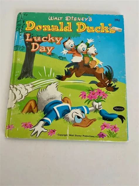 Vintage Rare Walt Disneys Donald Ducks Lucky Day A Whitman Tell A