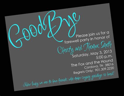 Free Printable Invitations Going Away Party
