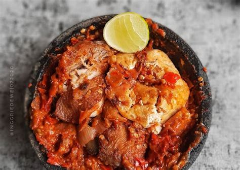 Cara Buat Sambel Penyet Kacang Tahu / Resep Tahu Penyet ...